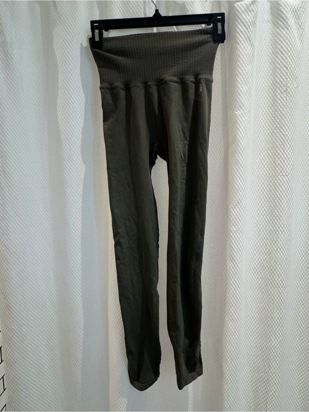 FP Movement by Free People Olive Ribbed-Waist Leggings